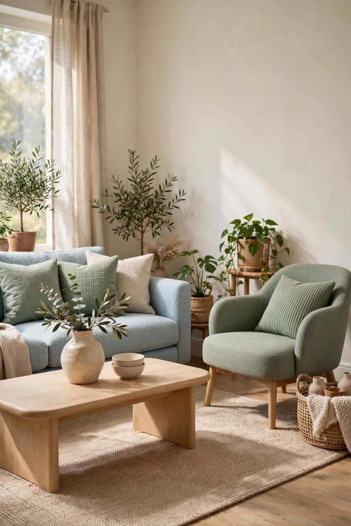 Combine the Sofa With Sage Green