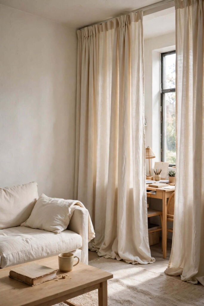  Curtain Partition for a Flexible Layout