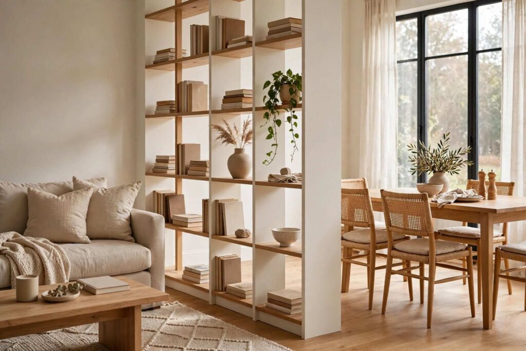 Open Shelving Room Divider