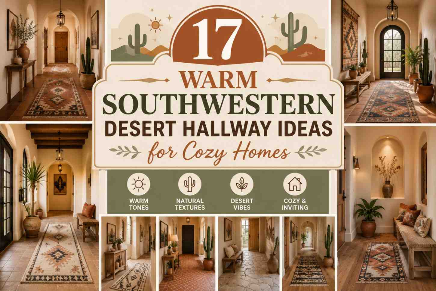 17 Warm Southwestern Desert Hallway Ideas for Cozy Homes