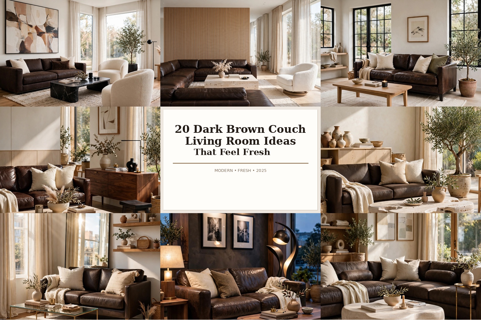 Dark Brown Couch Living Room Ideas