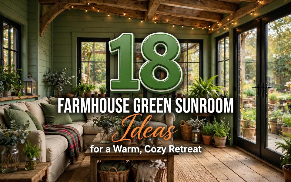 Farmhouse Green Sunroom Ideas