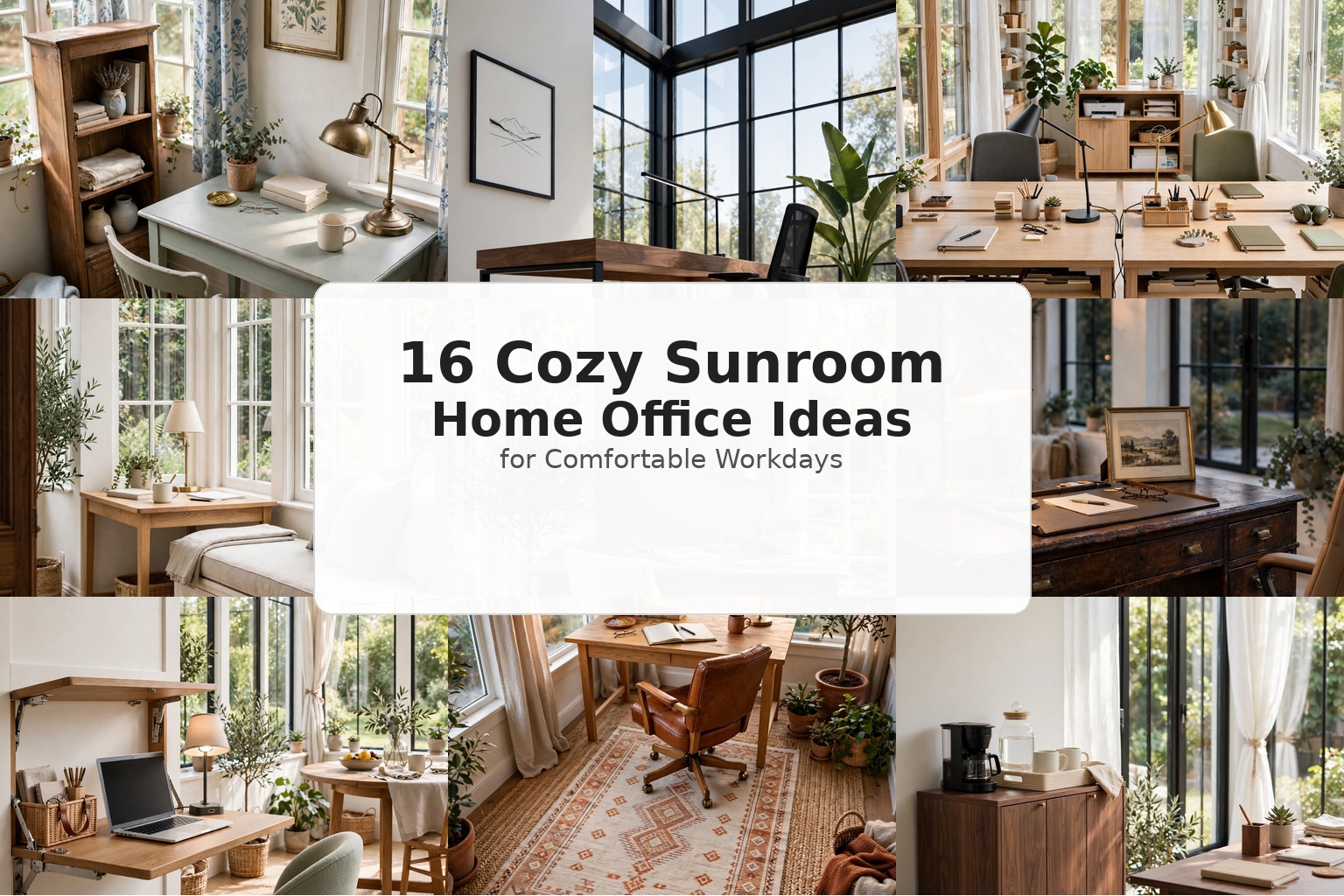 Cozy Sunroom Home Office Ideas for Comfortable Workdays