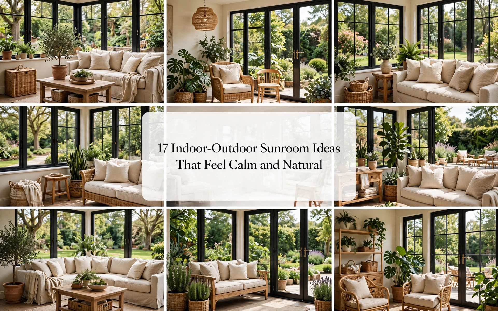 Indoor-Outdoor Sunroom Ideas That Feel Calm and Natural