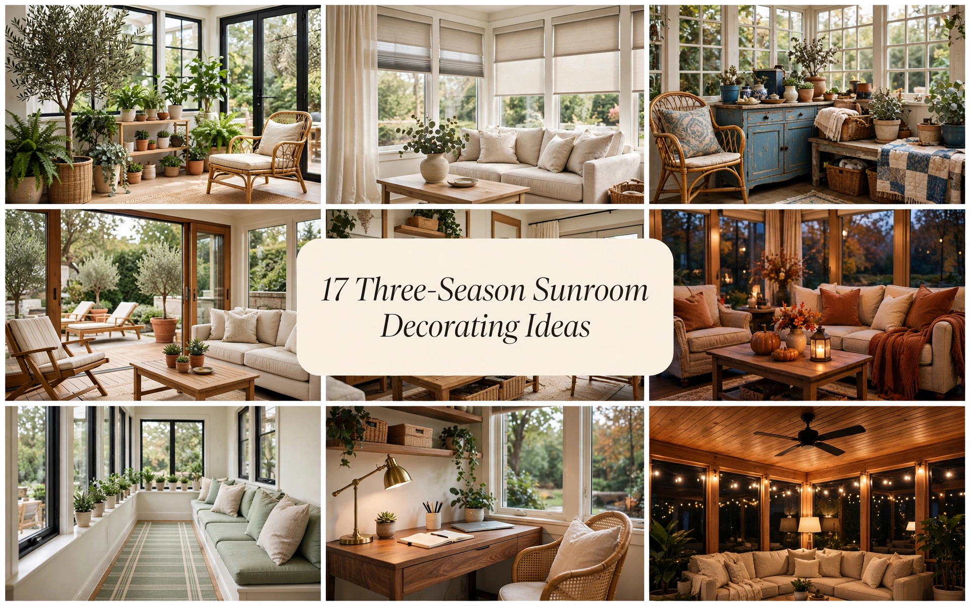 Three-Season Sunroom Decorating Ideas