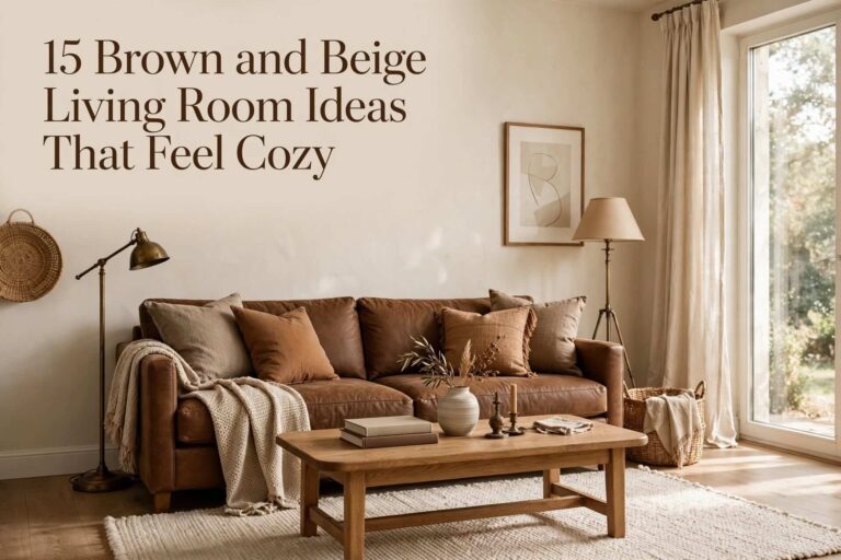 15 Brown and Beige Living Room Ideas That Feel Cozy