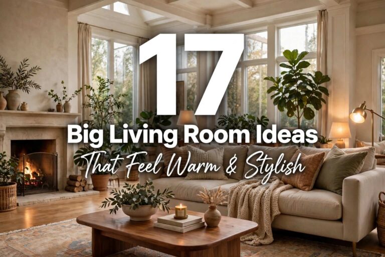17 Big Living Room Ideas That Feel Warm & Stylish