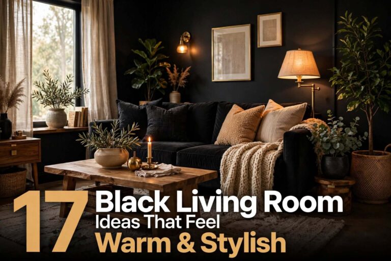 Black Living Room Ideas That Feel Warm & Stylish