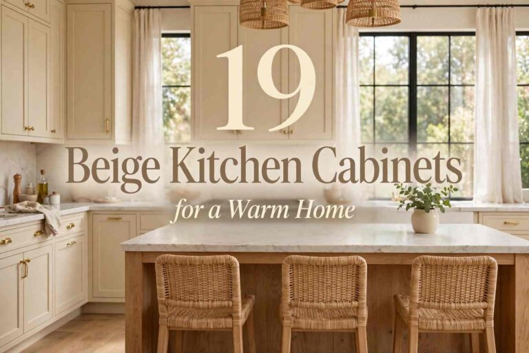 beige kitchen cabinets