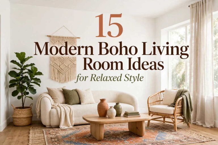 modern boho living room