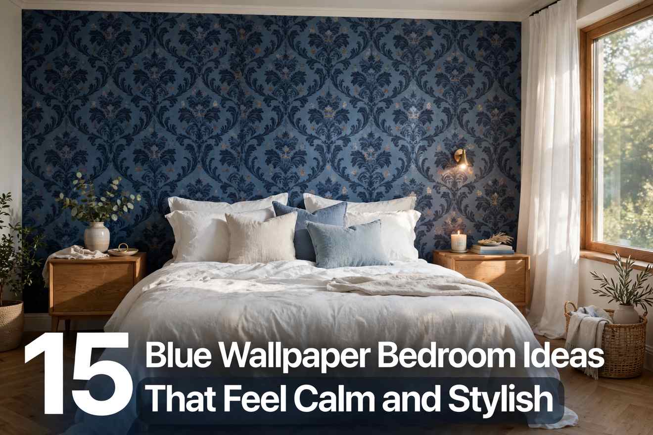 blue wallpaper bedroom ideas