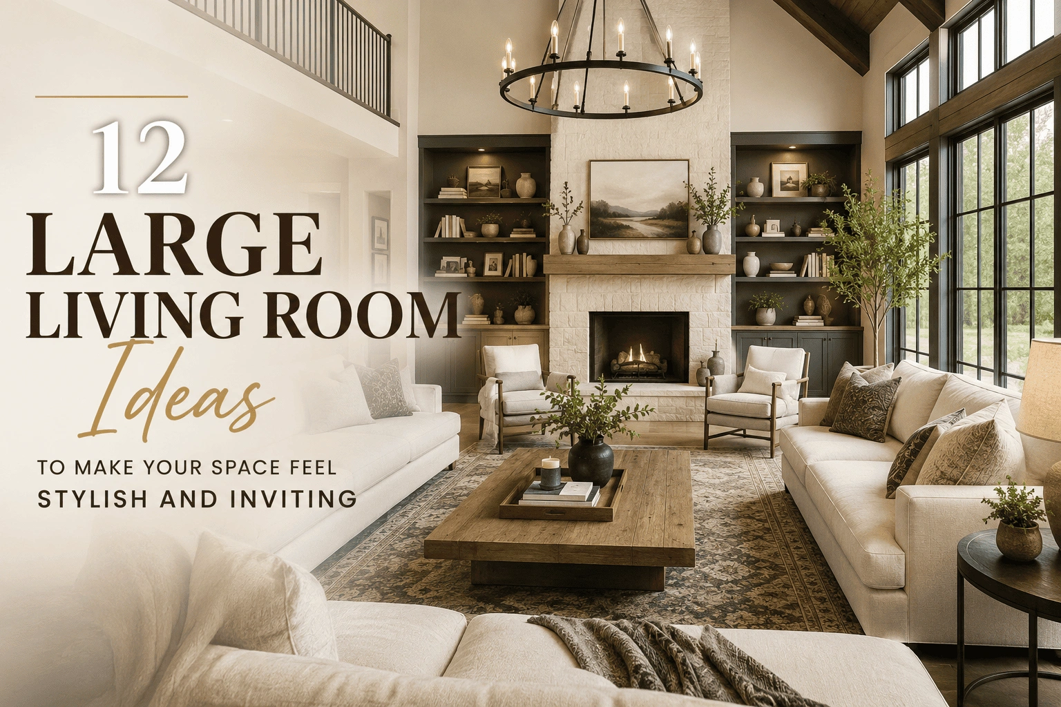 12 Large Living Room Ideas to Make Your Space Feel Stylish and Inviting